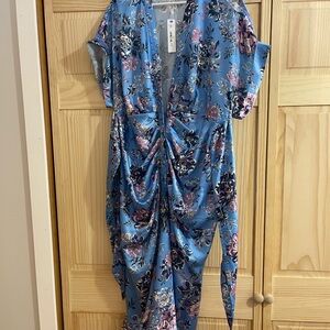 Steve Madden Blue Floral High Low Dress